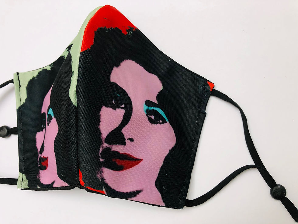 Thumbnail: Masque tissu imprimé Liz Taylor façon Andy Warhol