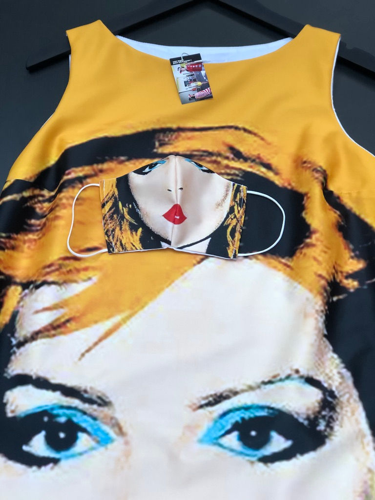 Thumbnail: Masque unique iconique Debbie Harry / Blondie façon Andy Warhol