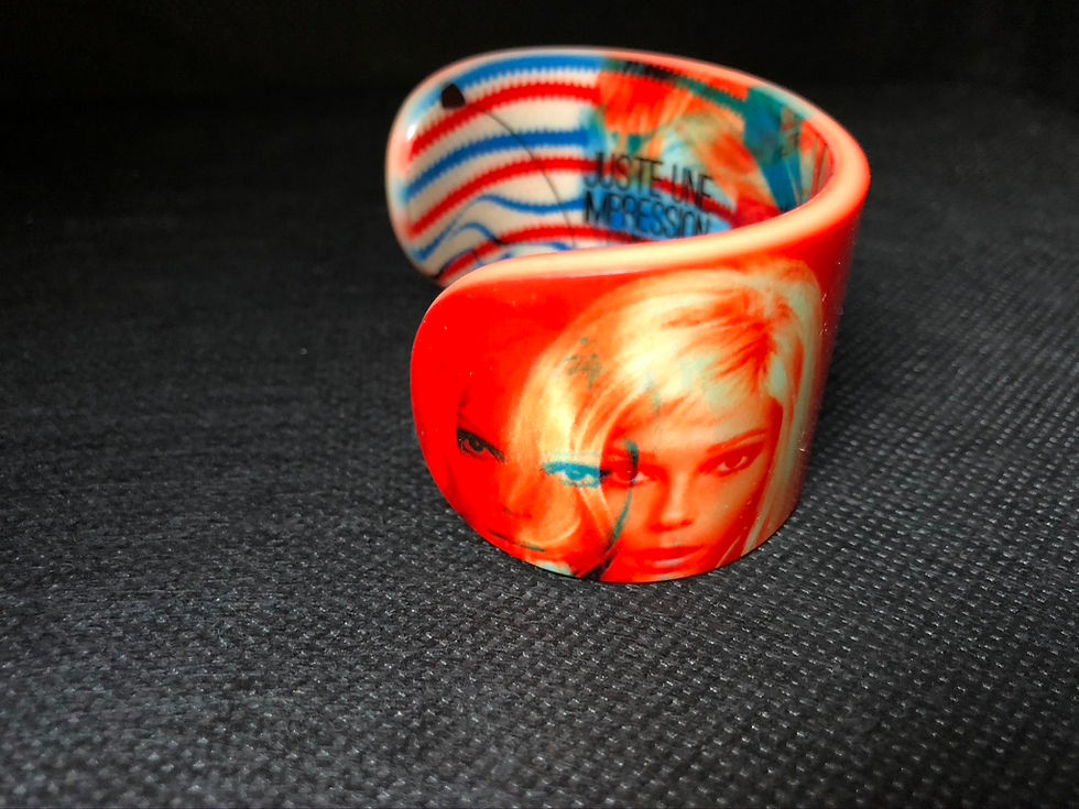 Miniature : bracelet  manchette "Nancy Sinatra"/ 3D orange