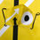 Miniature : Masque tissu design graphique /geometric Art cible/fleche Jaune/noir/blanc