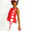 Miniature : robe sixties rouge/blanc /polka-dot dress red & white