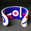 Thumbnail: bracelet manchette cocarde fond blanc