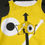 Miniature : Masque tissu design graphique /geometric Art cible/fleche Jaune/noir/blanc