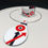 Thumbnail: pendentif cocarde blanc/orange/noir (Taille L)