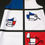 Miniature : Masque tissu design graphique Mondrian Bleu/blanc/rouge/noir