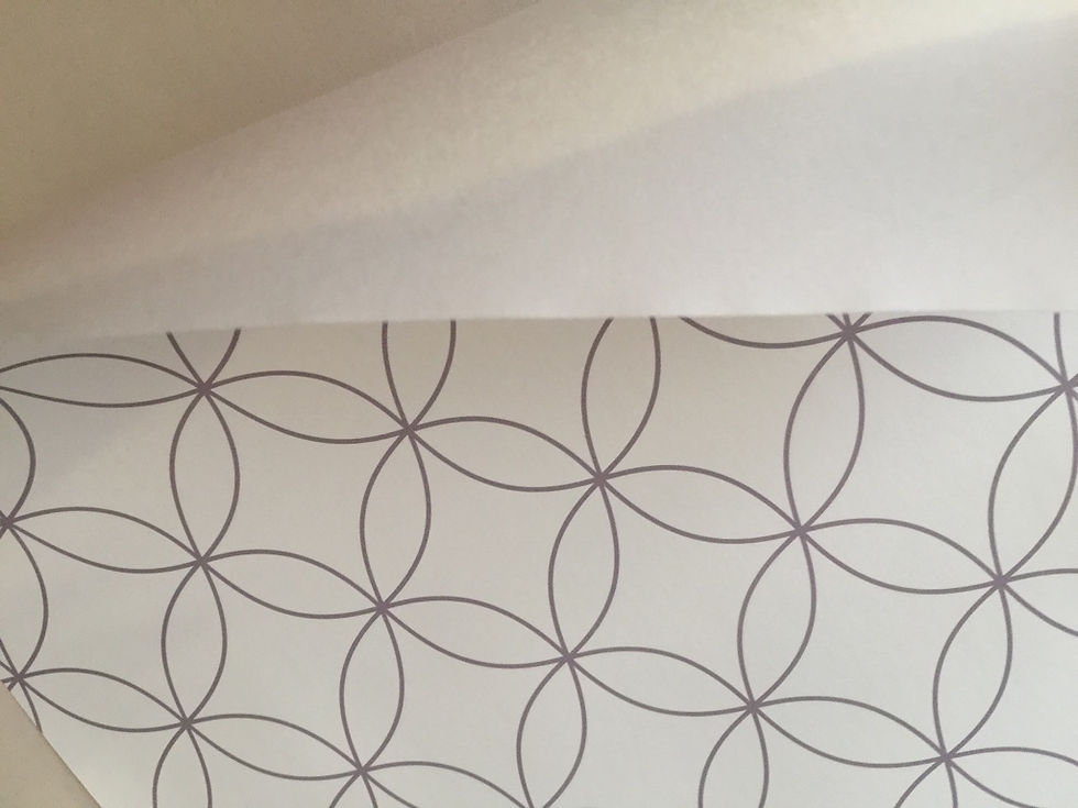 Thumbnail: Papier peint rétro/vintage scandinave gris/fond blanc