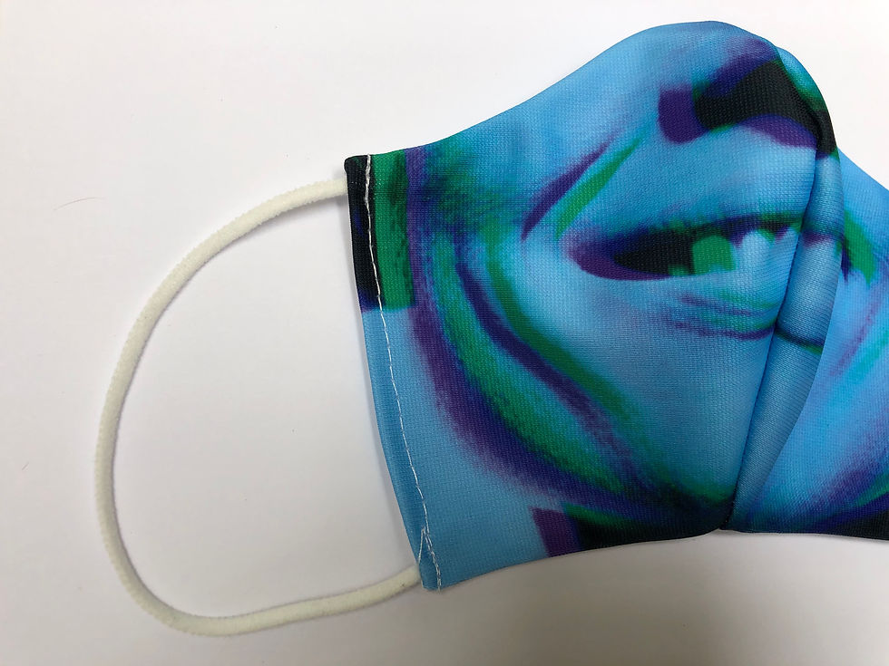 Thumbnail: Masque unique iconique Audrey Hepburn in blue/green 3D effect