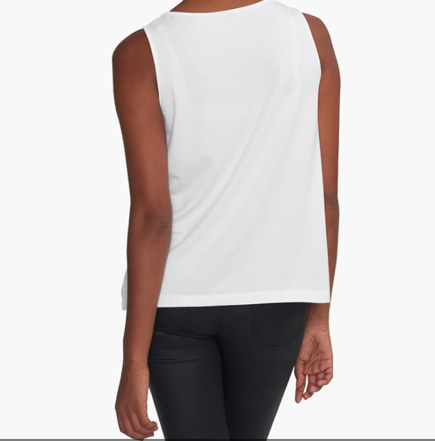 Thumbnail: top sans manche/débardeur imprimé Audrey by Courrèges dos blanc