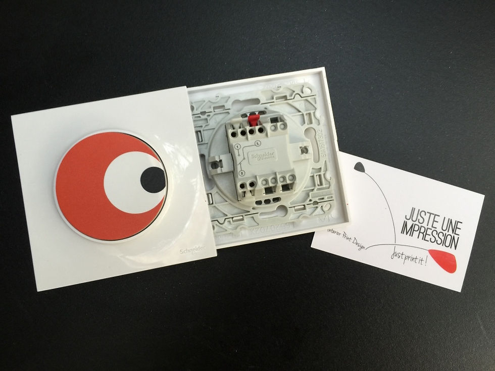 Miniature : Interrupteur cocarde rouge blanc noir