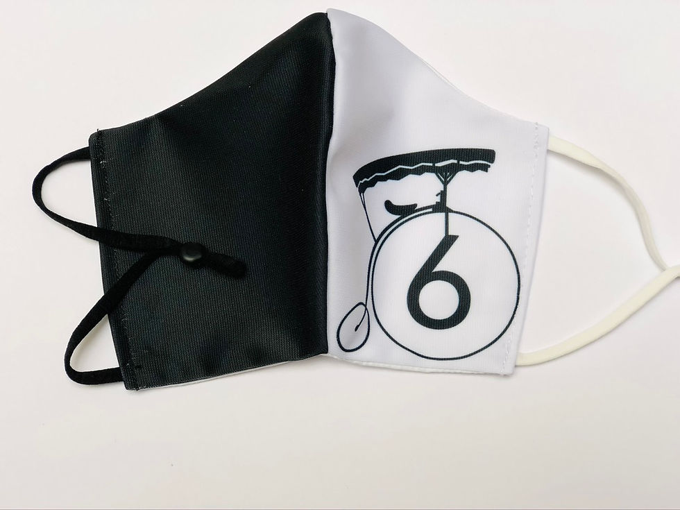 Thumbnail: Masque tissu design graphique #6 The Prisoner version 1
