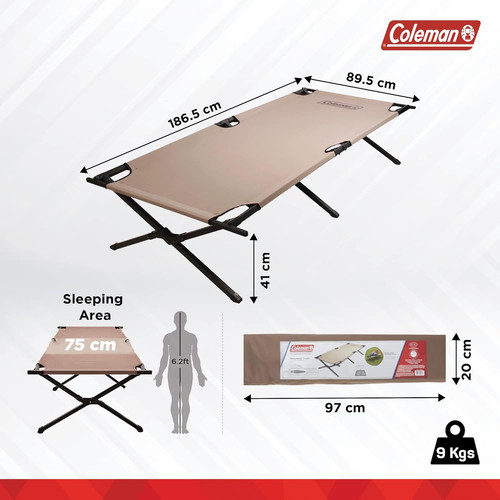 Coleman Trailhead II Camping Cot, EasytoAssemble Folding Cot Supports