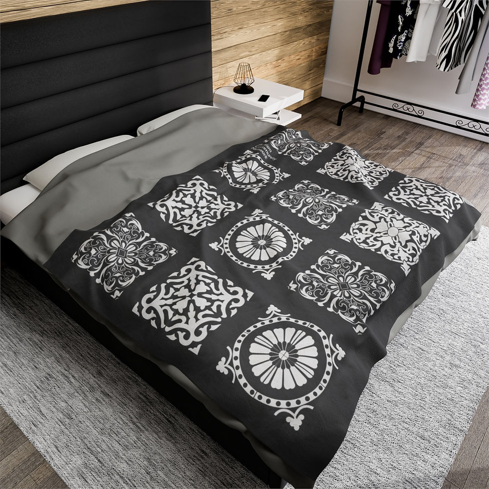 Thumbnail: ACN "Tile" Velveteen Plush Blanket