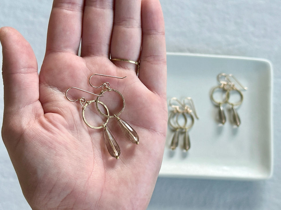 Thumbnail: Smokey Quartz Drop Earrings