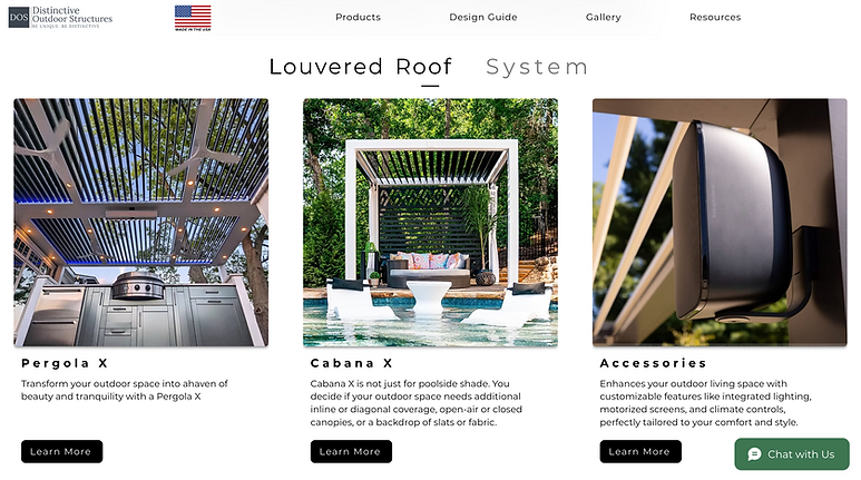 Website Development for Distinctive Outdoor Structures