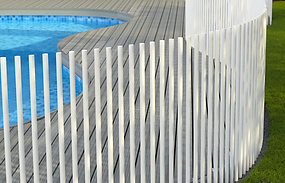 modern pool fence