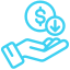 affordable - hand with money vector