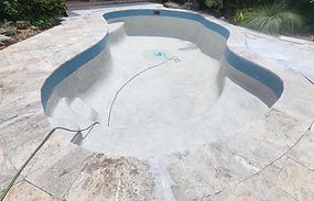 empty pool during renovation