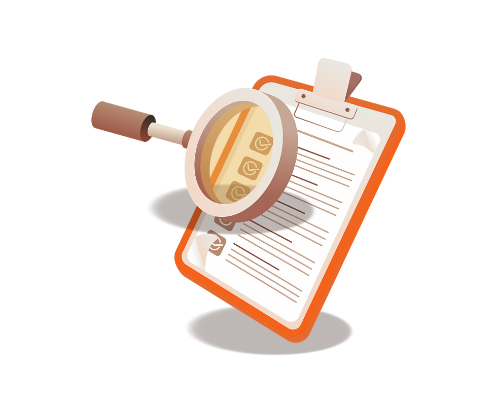 magnifying glass with a tech checklist of your platforms