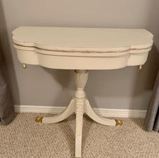 Antique Card Table with Gold Accents