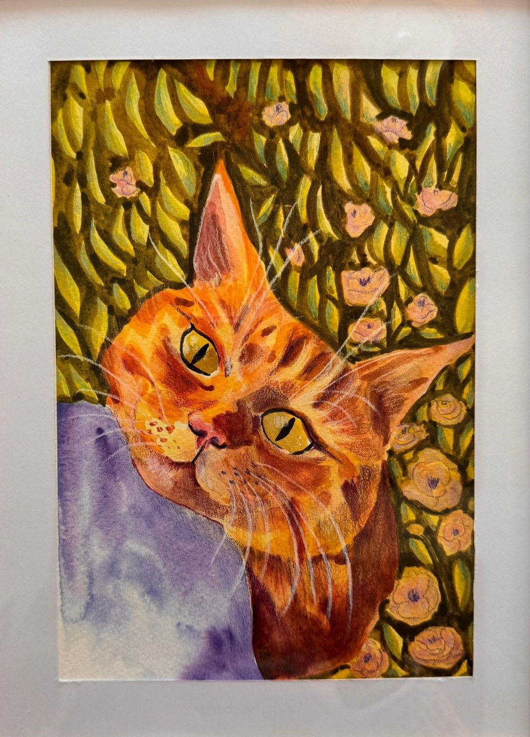 Orange Cat by Einehpets Art