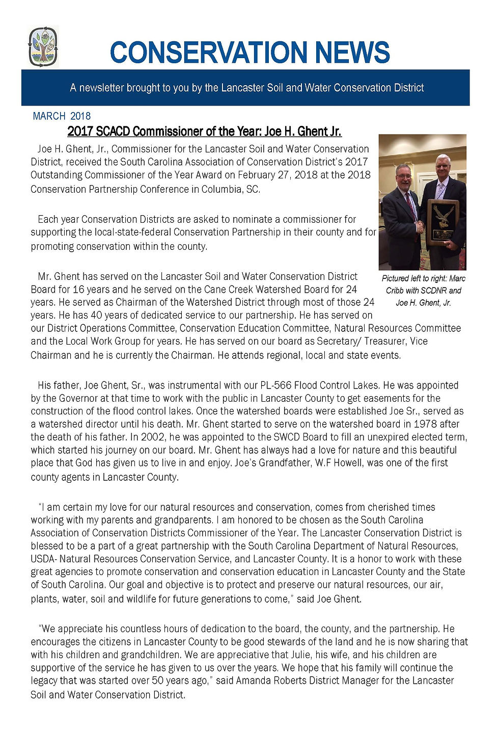 March 2018 Newsletter