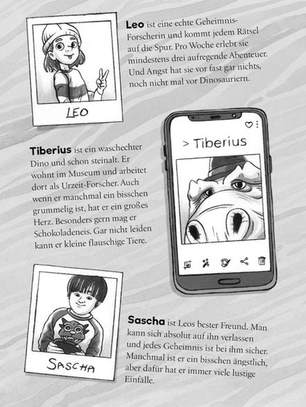 Figurenübersicht Leo, Tiberius und Sascha