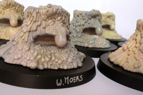 Schmerzenskerzen Kunstharz Modelle nach einem Motiv von Walter Moers
