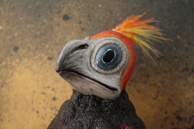 Phönixküken Plastilin Modell