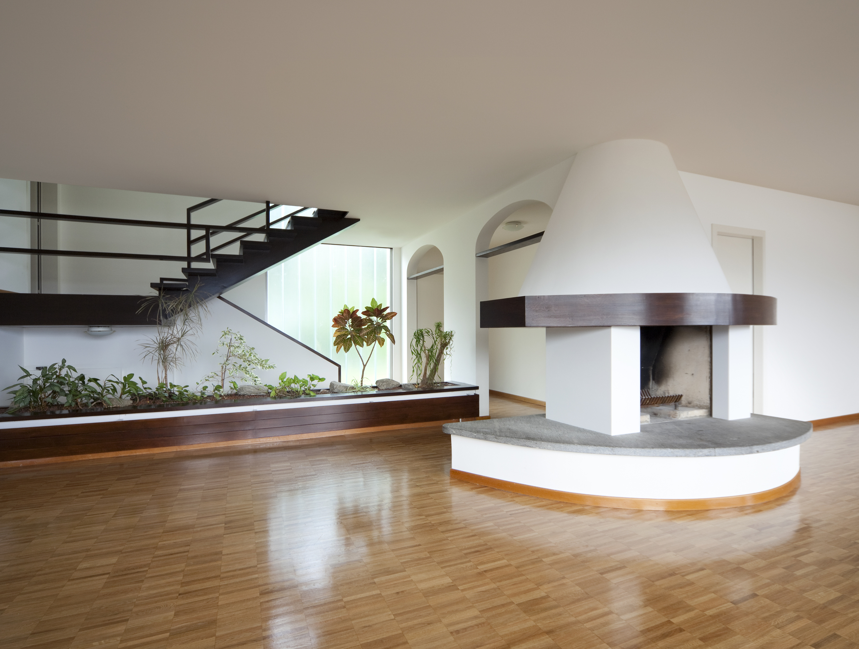 Curved Fireplace Design