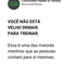 Você não está velho demais para treinar