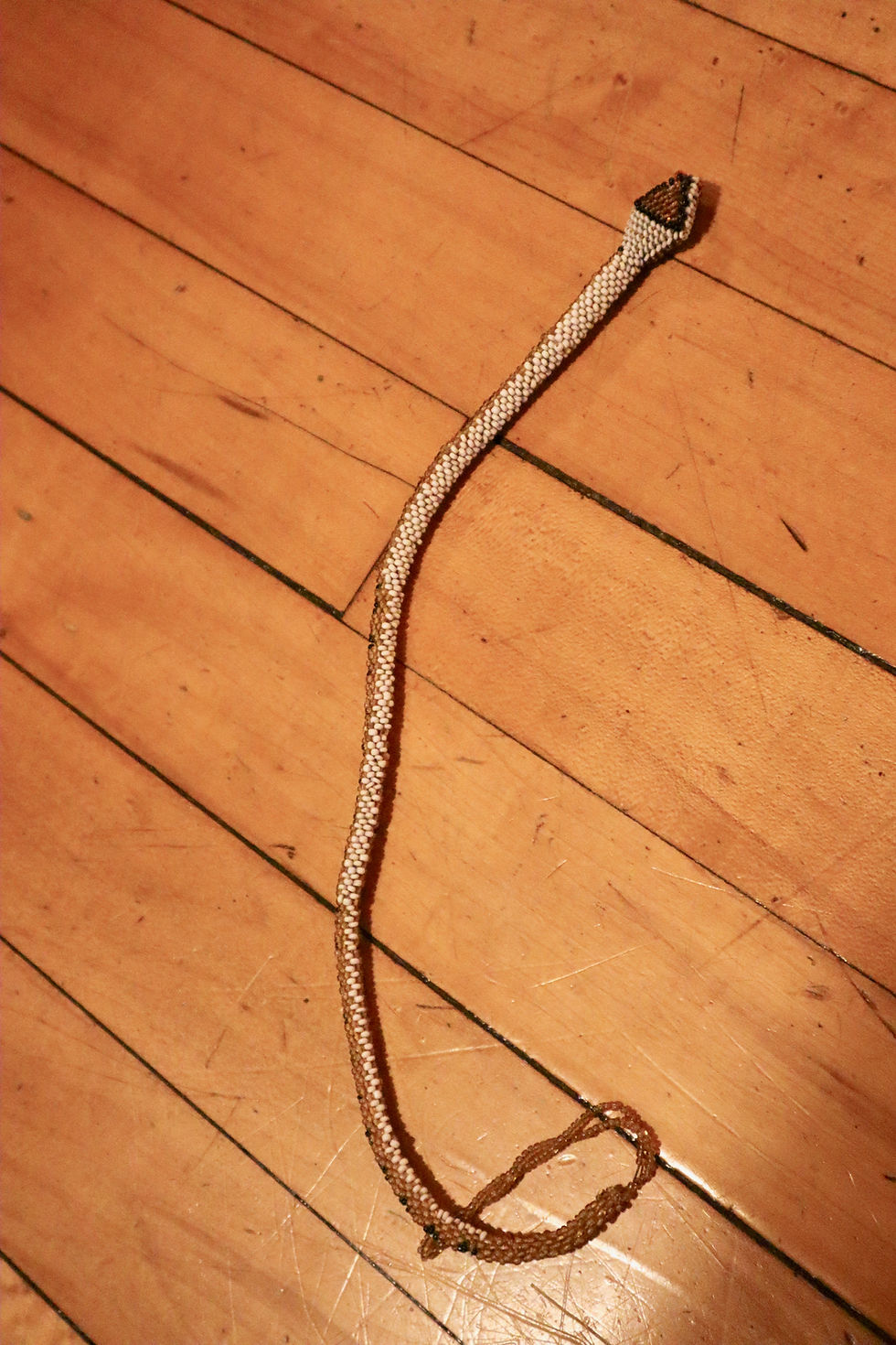 Thumbnail: Extremely RARE 1920s beaded snake necklace