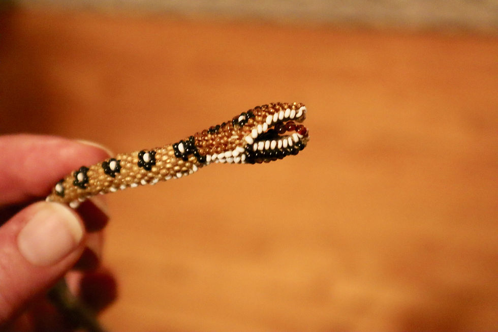 Thumbnail: Extremely RARE 1920s beaded snake necklace