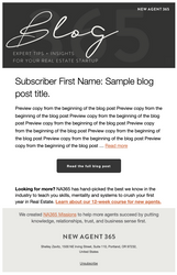 Email Template: Blog