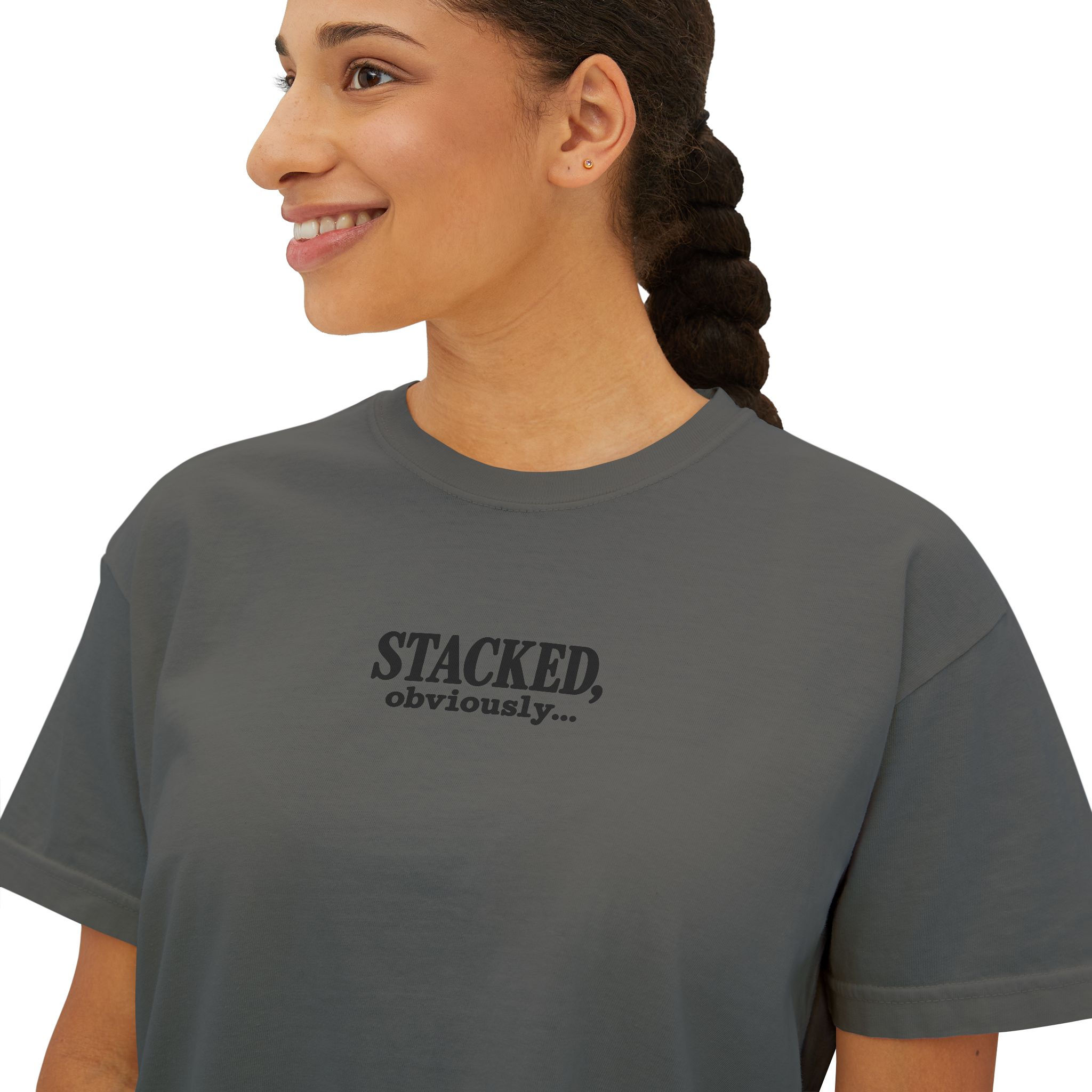 Stacked, Obviously... Crop Tee | Boxy Cropped T-Shirt