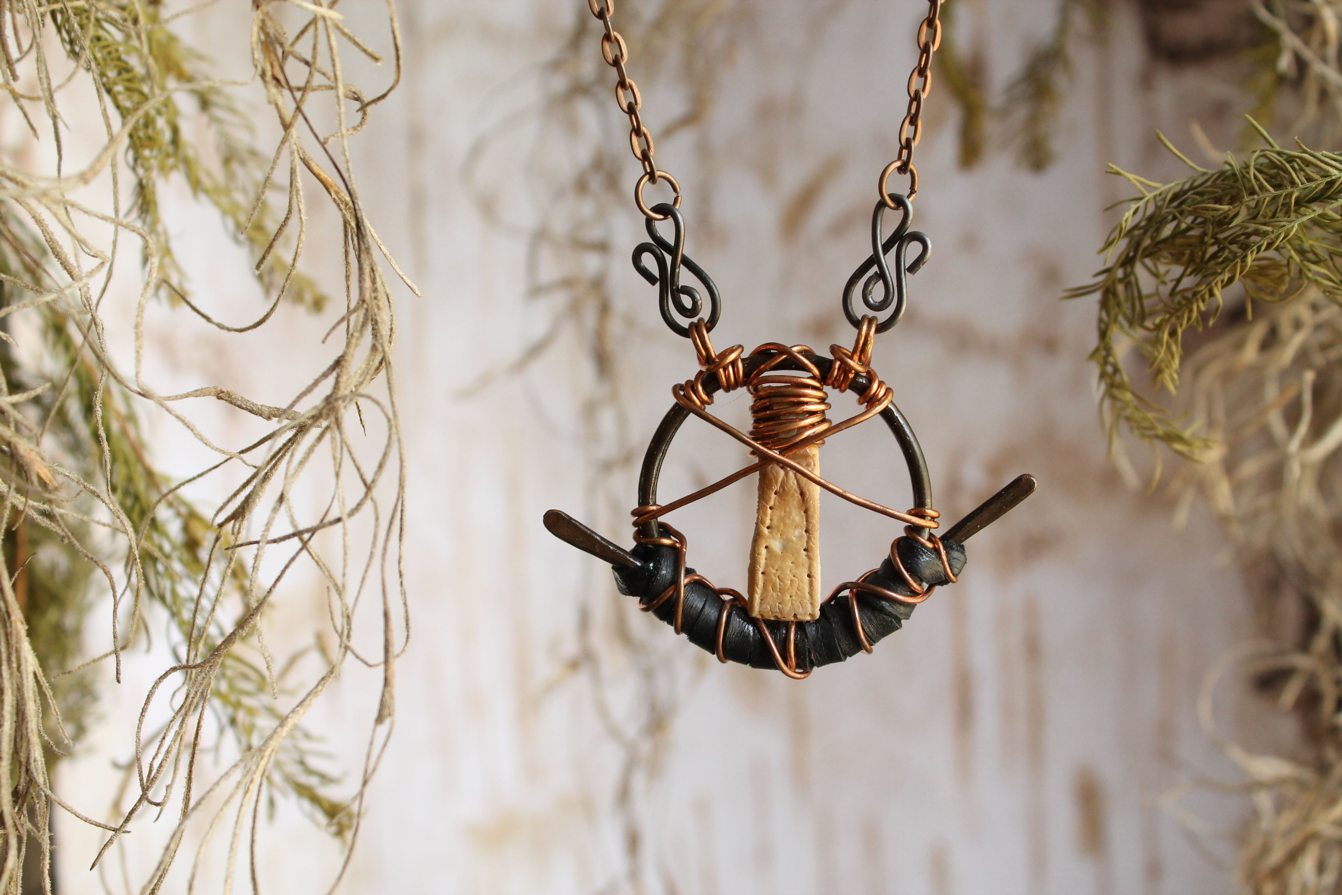 Armadillo Shield * Bone * Copper * Leather