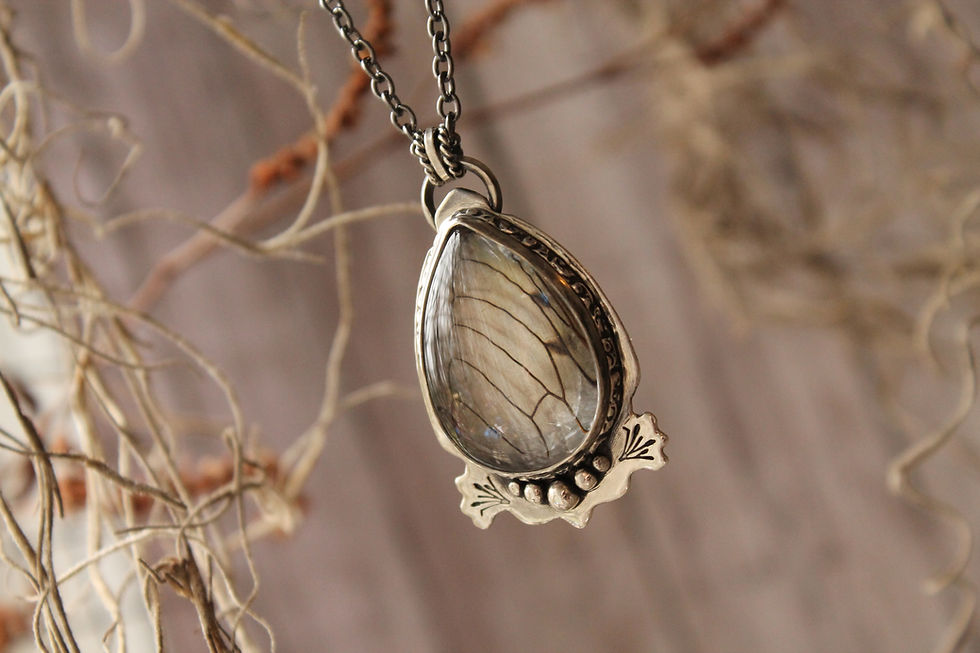 Thumbnail: Cicada Wing * Sterling Silver * Cattails