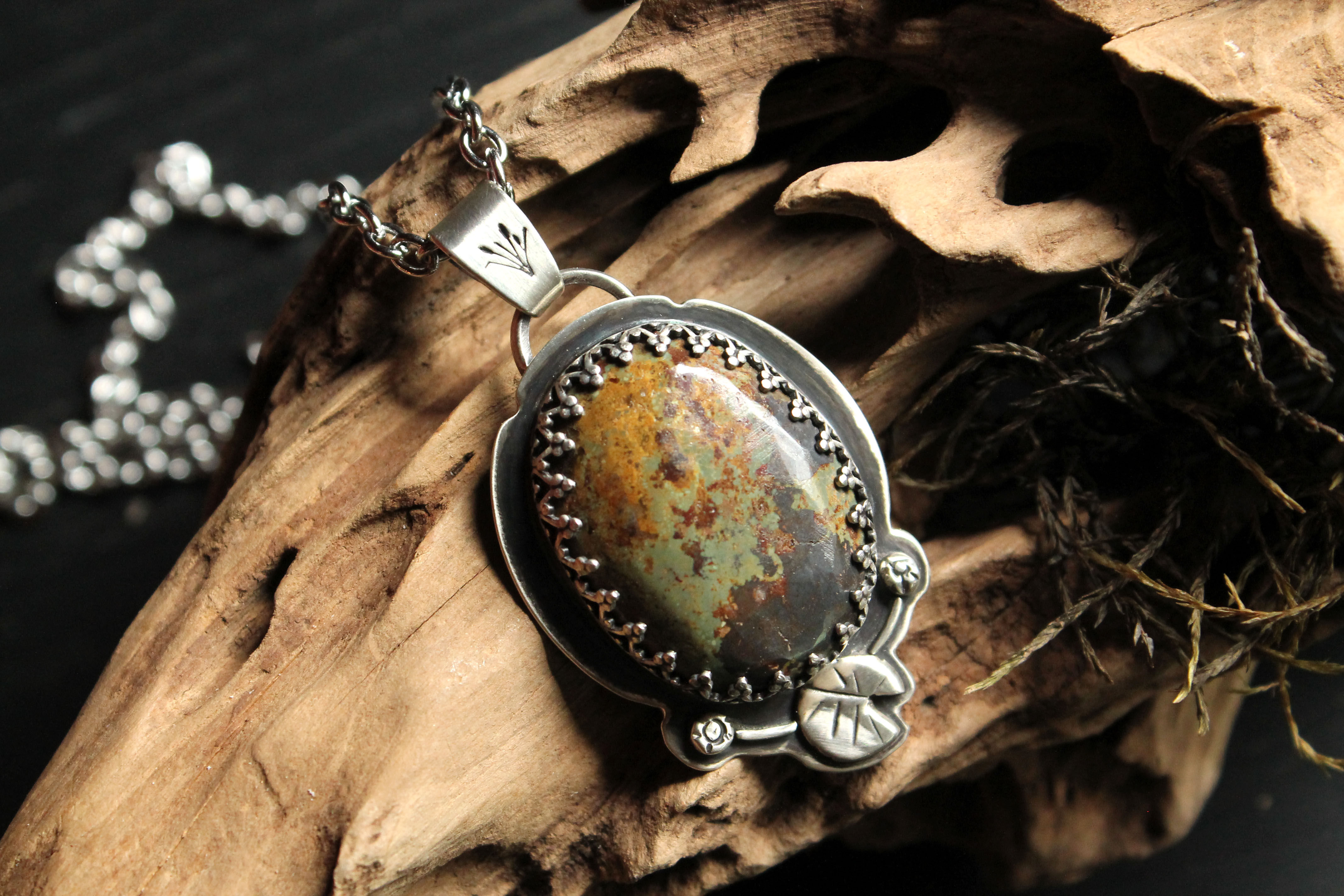 Spatterdock Lily * Turquoise * Sterling Silver