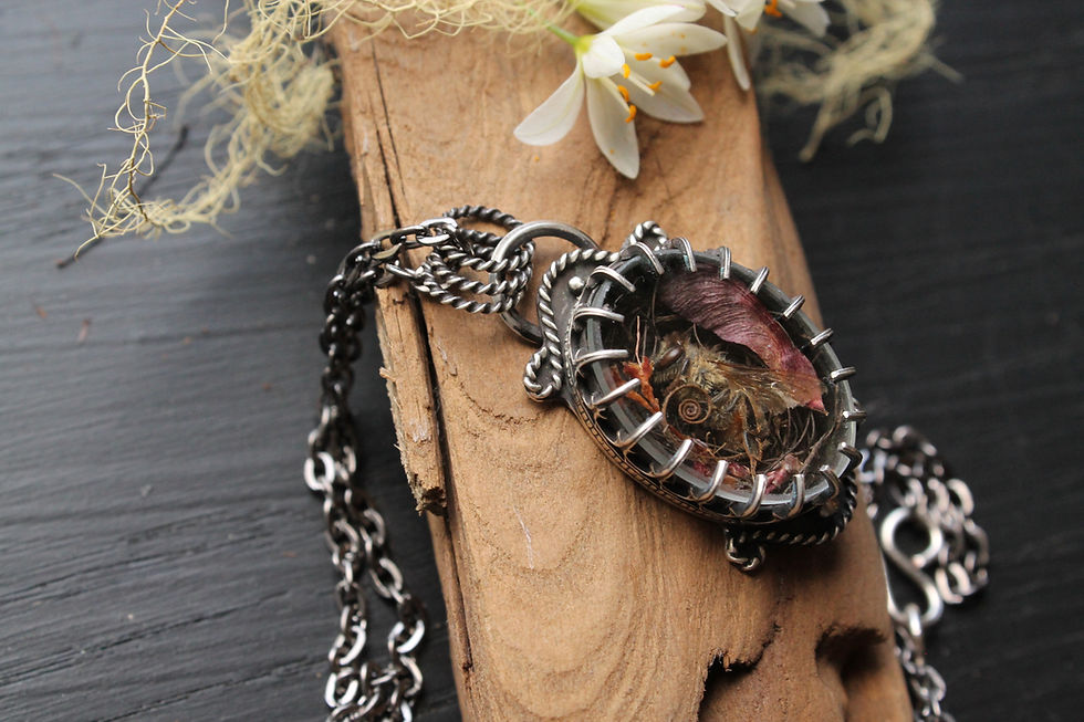 Thumbnail: Honey Bee * Sterling & Fine Silver * Spring Swamp Locket