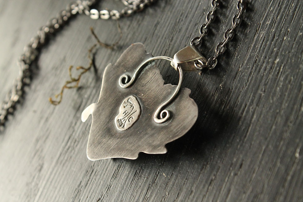 Thumbnail: Arrow Arum * Sterling Silver * Swamp Water Jasper