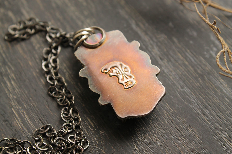 Thumbnail: Swamp Locket * Sterling & Fine Silver * Autumn