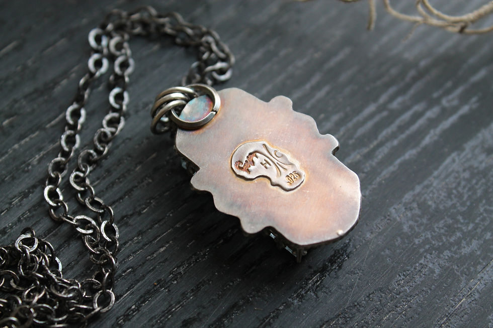 Thumbnail: Swamp Locket * Sterling & Fine Silver * Autumn