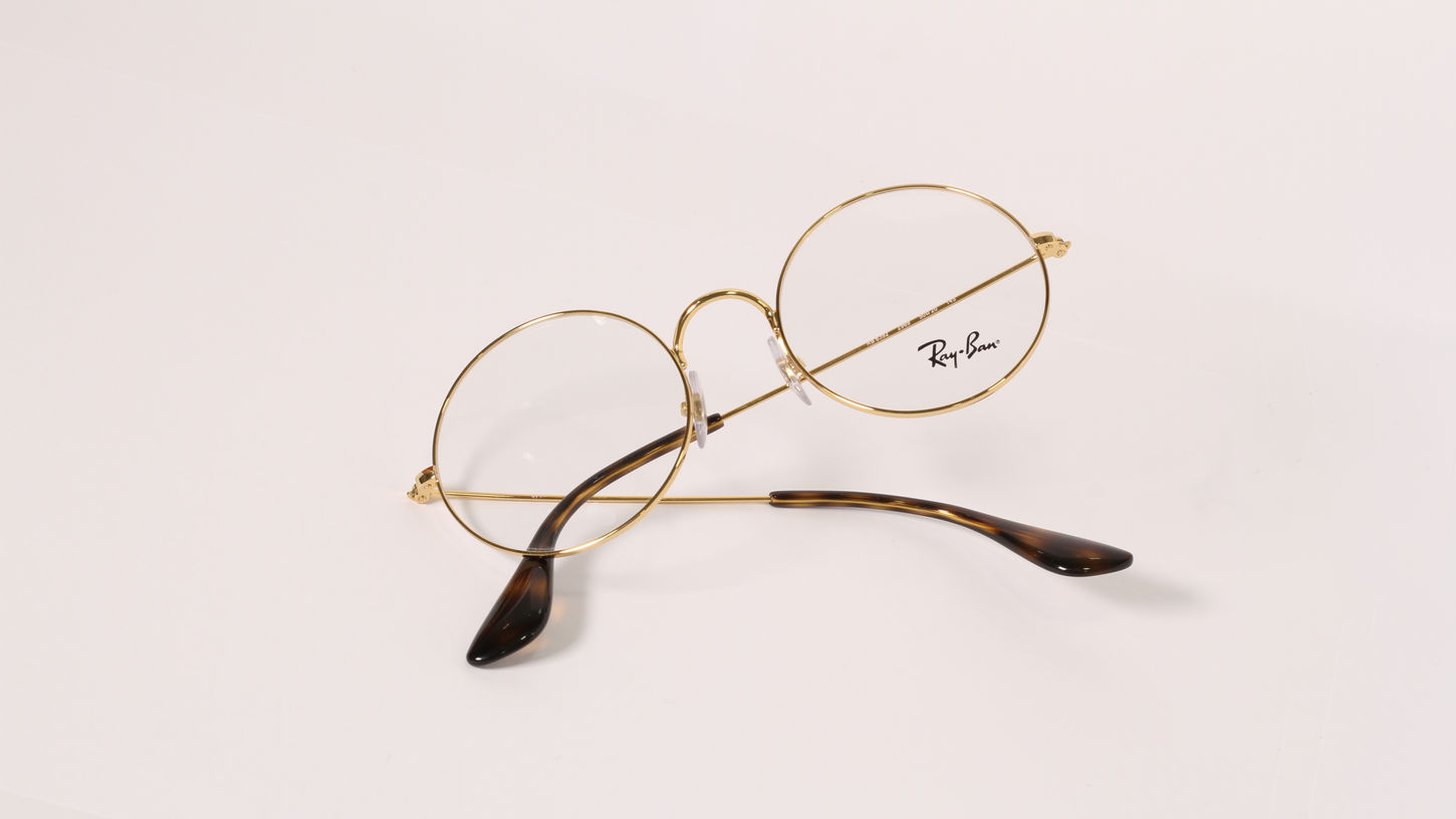 Óculos Ray Ban RB6392 2969 50*20, metal, redondo, dourado