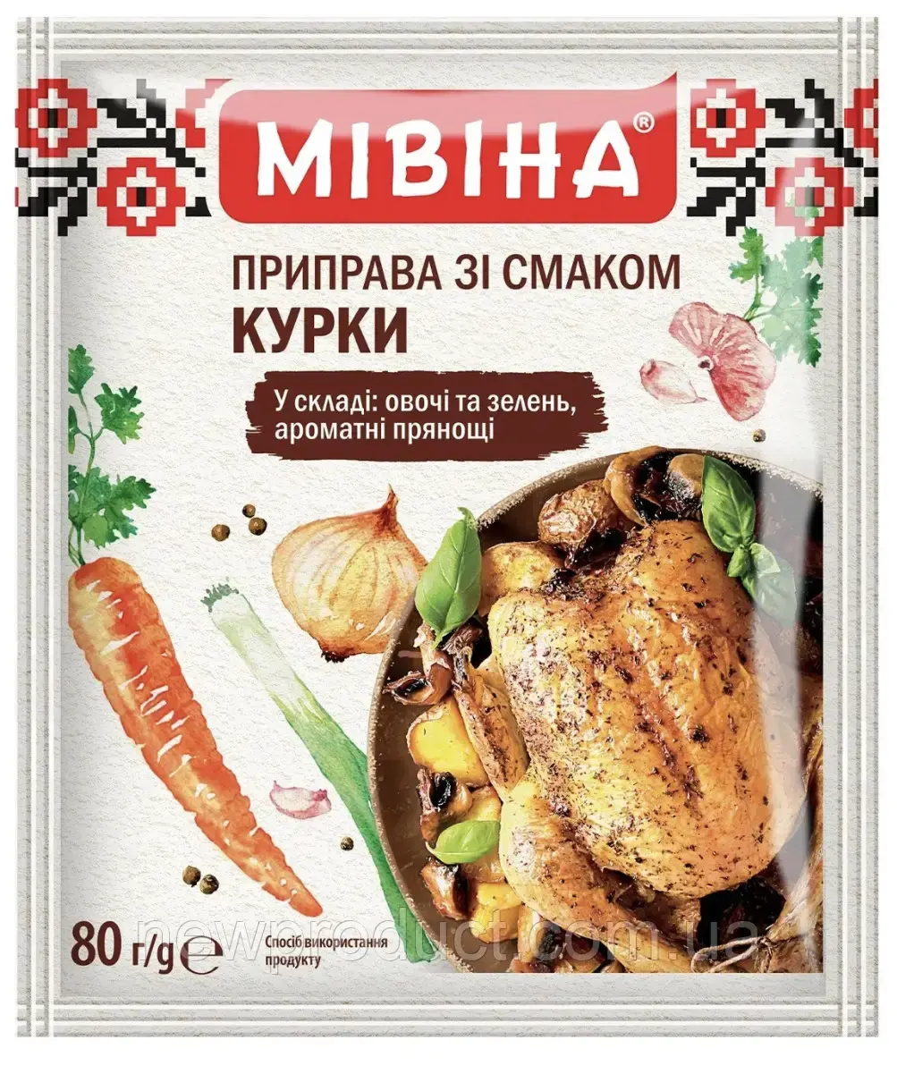 ТМ Мівіна 80гр.Приправа зі смаком курки.