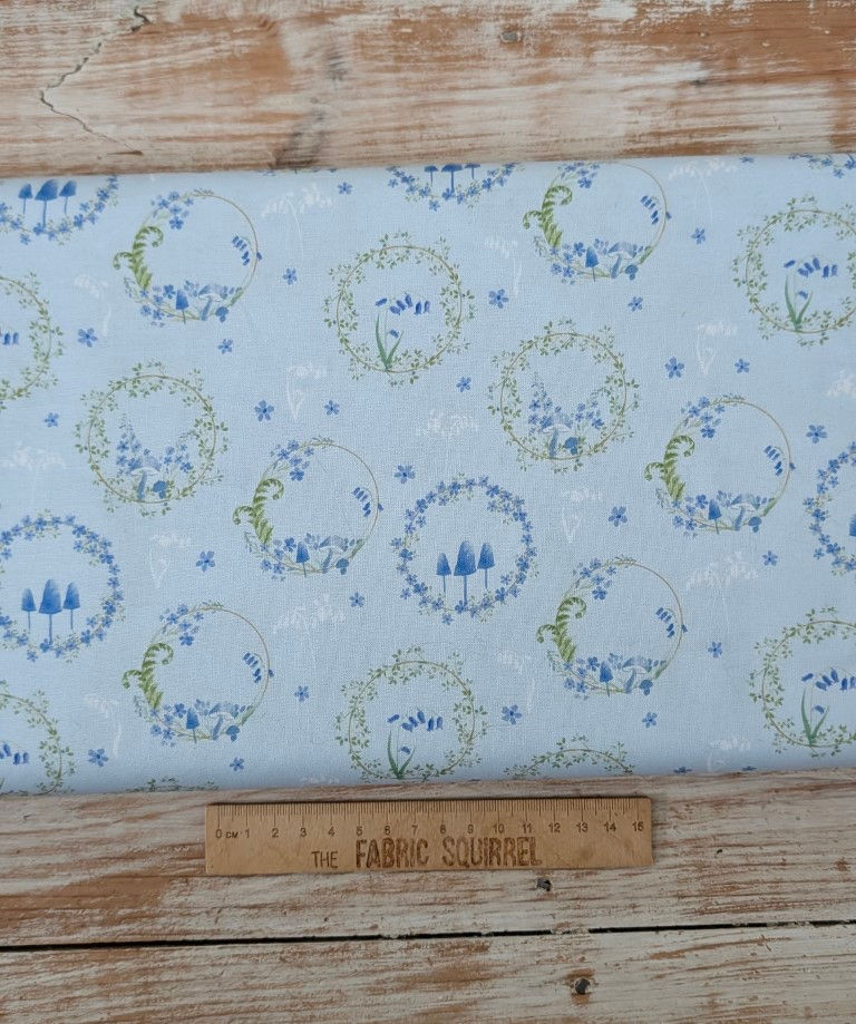 Thumbnail: Woodland Glade Quilting Cotton – Bluebell Hollow by Debbie Shore