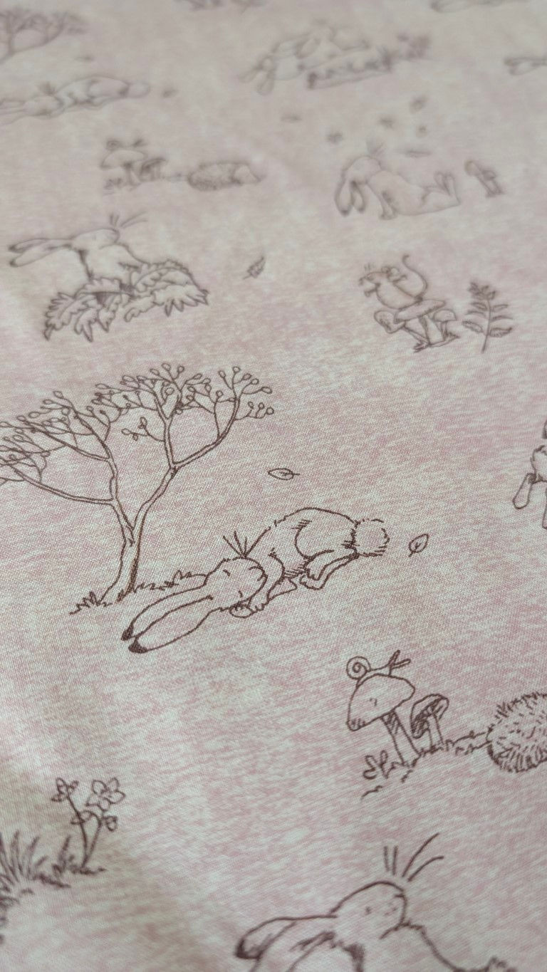 Thumbnail: Guess How Much I Love You Fabric Dusty Pink | Clothworks