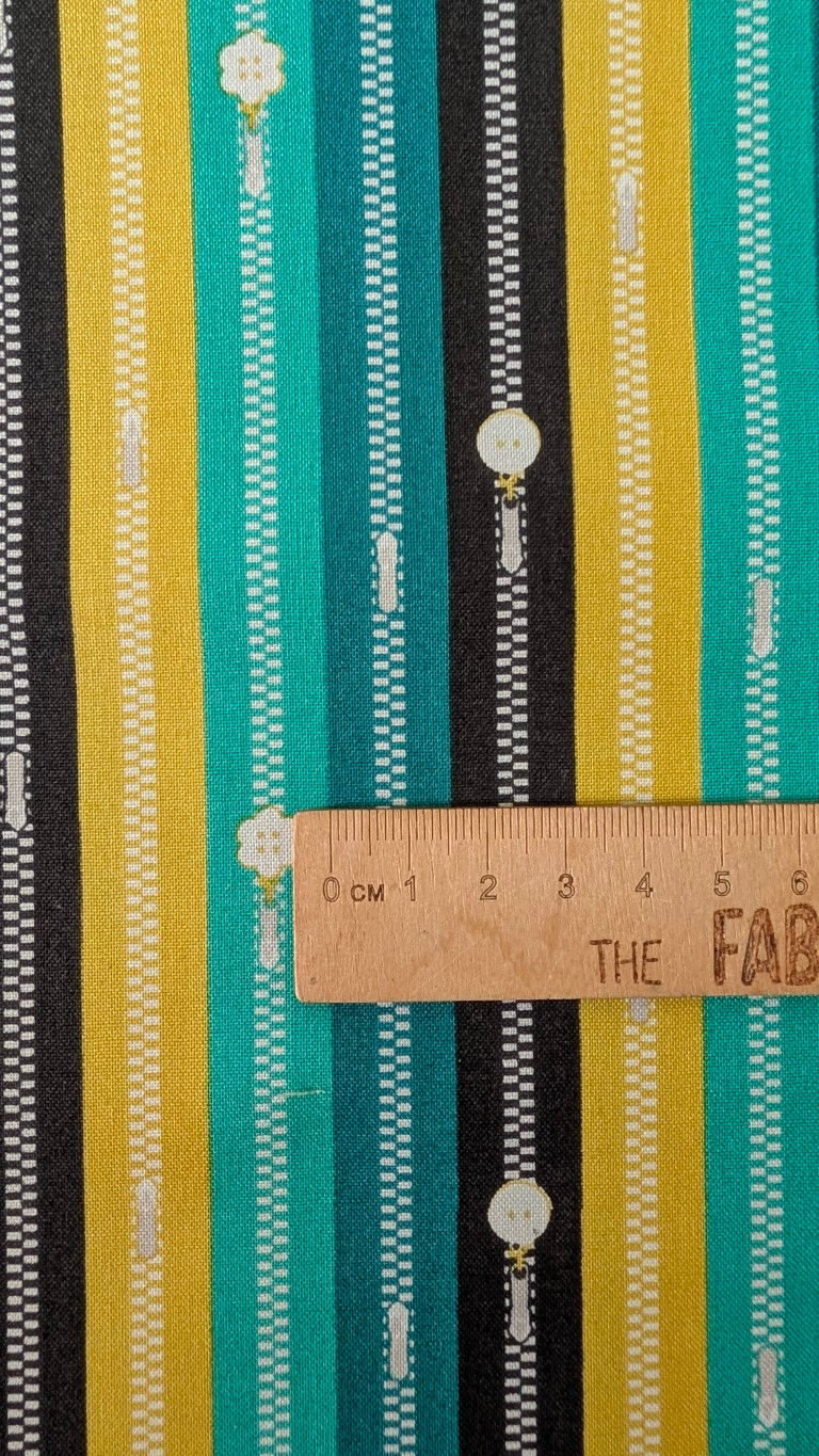 Thumbnail: Green Zipper Fabric | Bits and Bobs from FIGO Fabrics