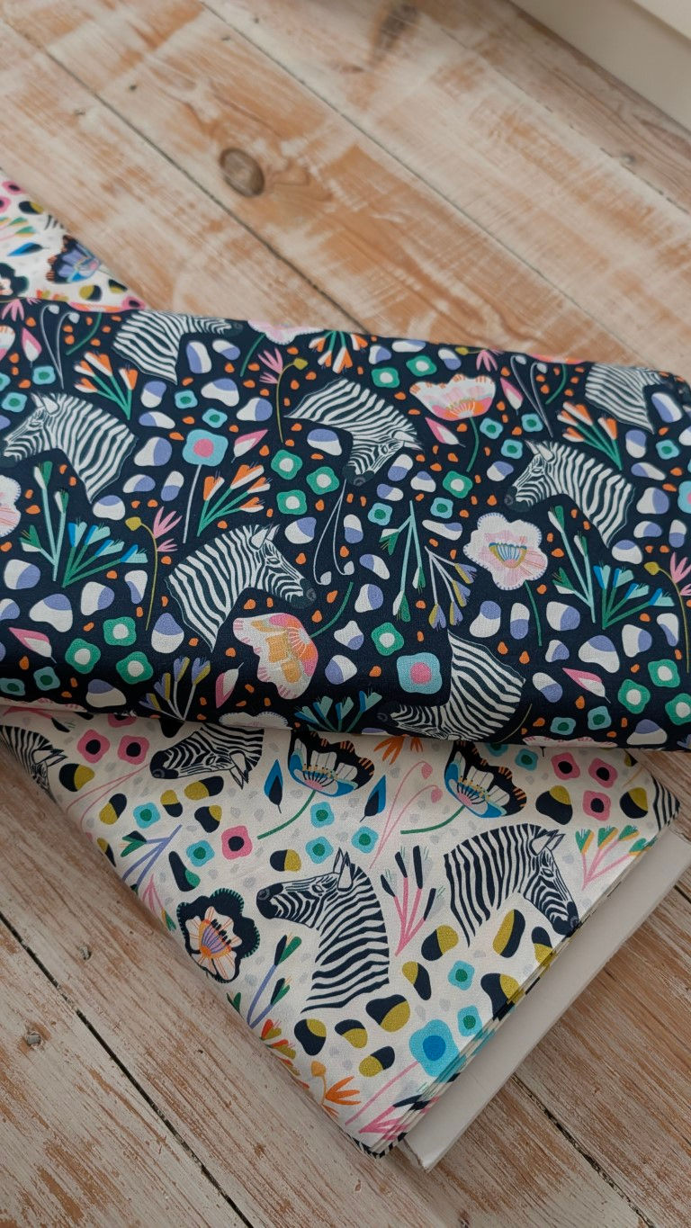 Thumbnail: Wild Beauty Zebra Heads Cotton – White  - Ink ad Arrow Qt Fabrics