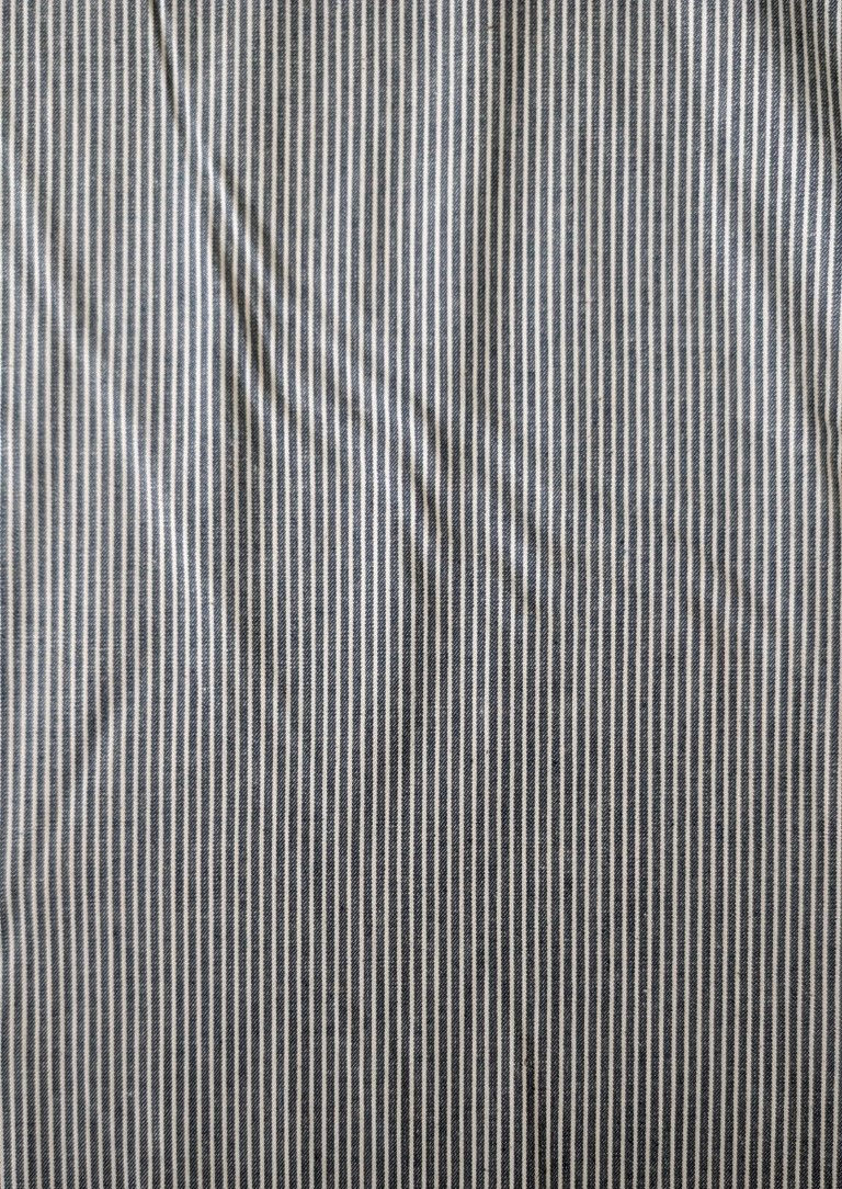 Thumbnail: Blue & White Stripe Denim – Designer Deadstock