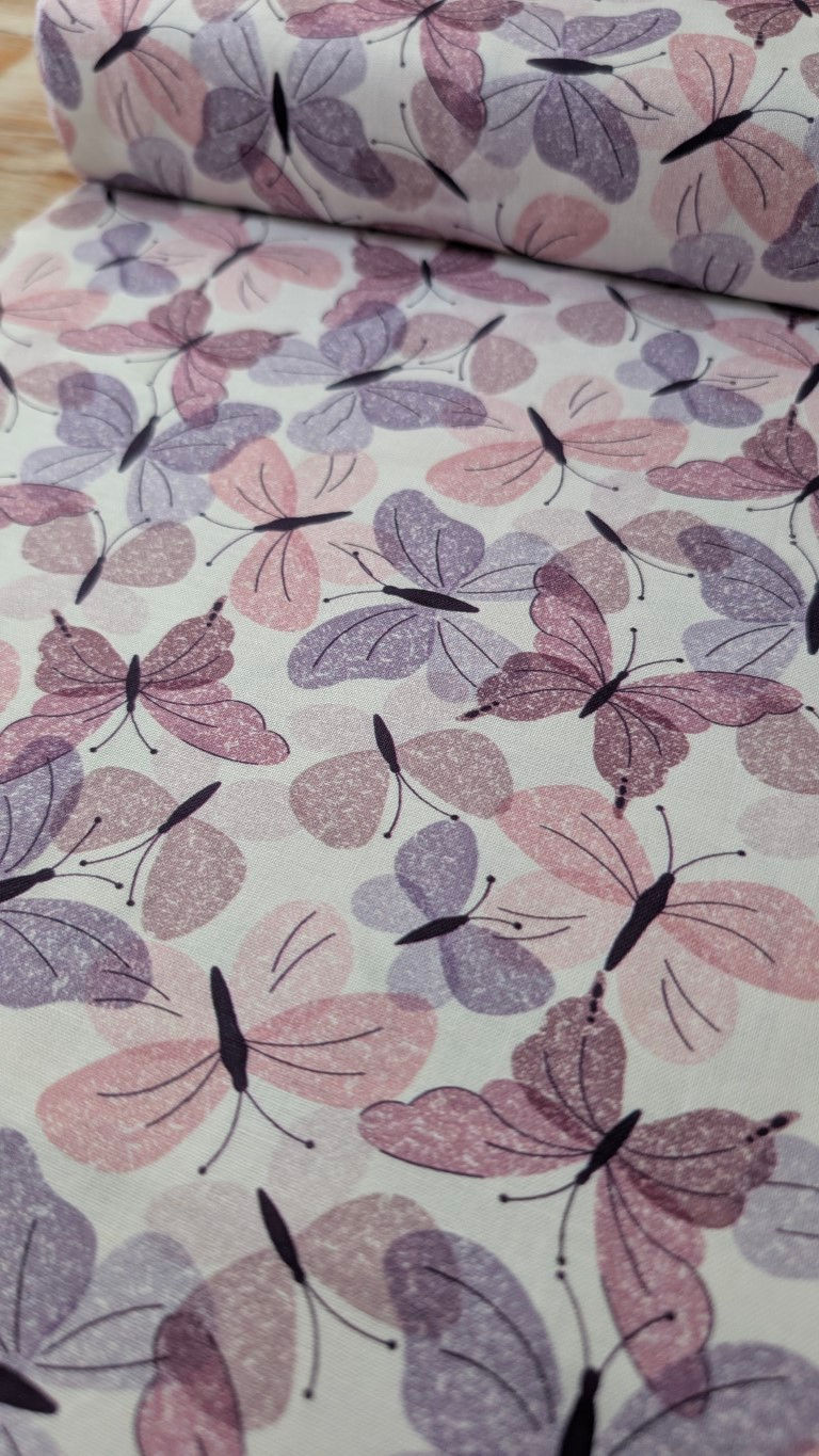 Thumbnail: Butterfly Texture Fabric - Moonlit Flutter from Craft Cotton Company