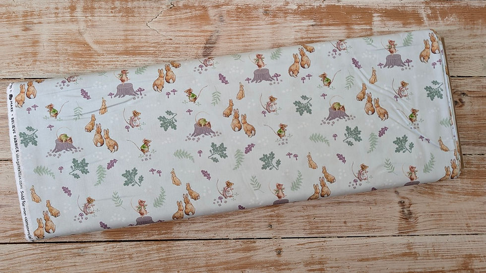 Thumbnail: Mice Fabric - Peter Rabbit Tales of the Burrow